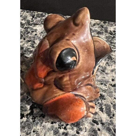 VINTAGE 1970s Florida Small Ceramic Frog Soap Sponge Holder Hobbyist Retro - Picture 3 of 8